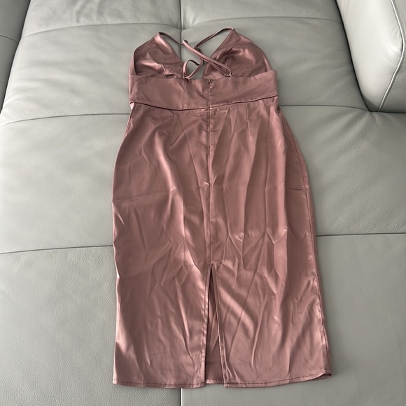 Silk mauve dress - Picture 4 of 5